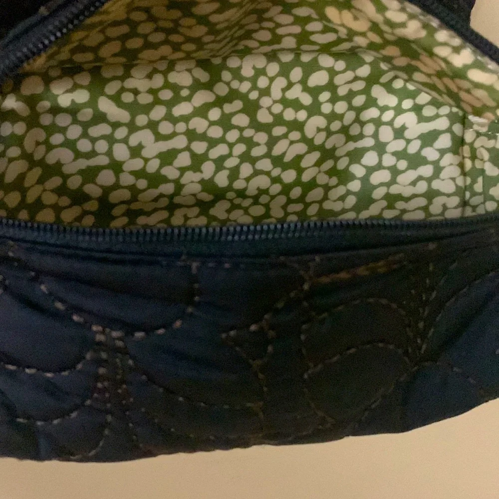 Fossil Black & Brown Quilted Cosmetic | Toiletries Bag NICE